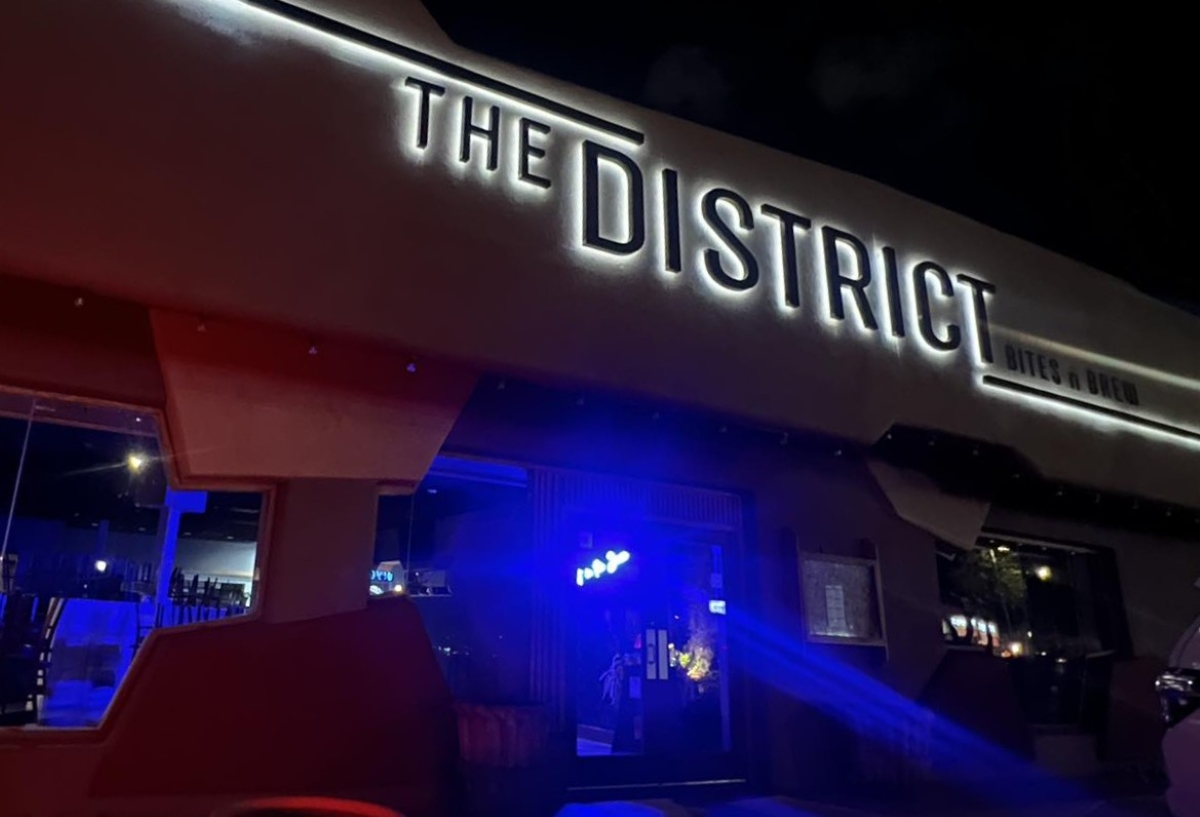 Drinks and atmosphere at The District Bites N Brew